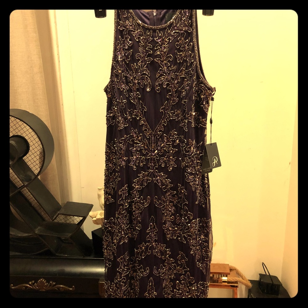 Adriana Papell Beautiful Evening dress-purple, new